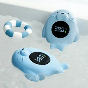 1pc Digital Bathtub Thermometer with Warning System - Dual Temperature Sensor (Bathtub & Room), Easy-Read LCD Display, Auto Shut-Off, Durable Plastic Construction, One-Touch Operation - for,, Spa, Hot Tub Safety - Ideal Shower Gift -  Cute
