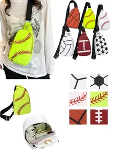 Women's Oxford Cloth Baseball Bag, Fashionable Crossbody Shoulder Bag, Multiple Colors Available, Nylon Material, Ideal for Daily Commute