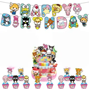 Sanrio Birthday Party Decorations Iconic Characters & Themes for Festive Celebrations Easy Setup Set Perfect Gift for Fans Sanrio Design for Birthdays Parties and Special Events