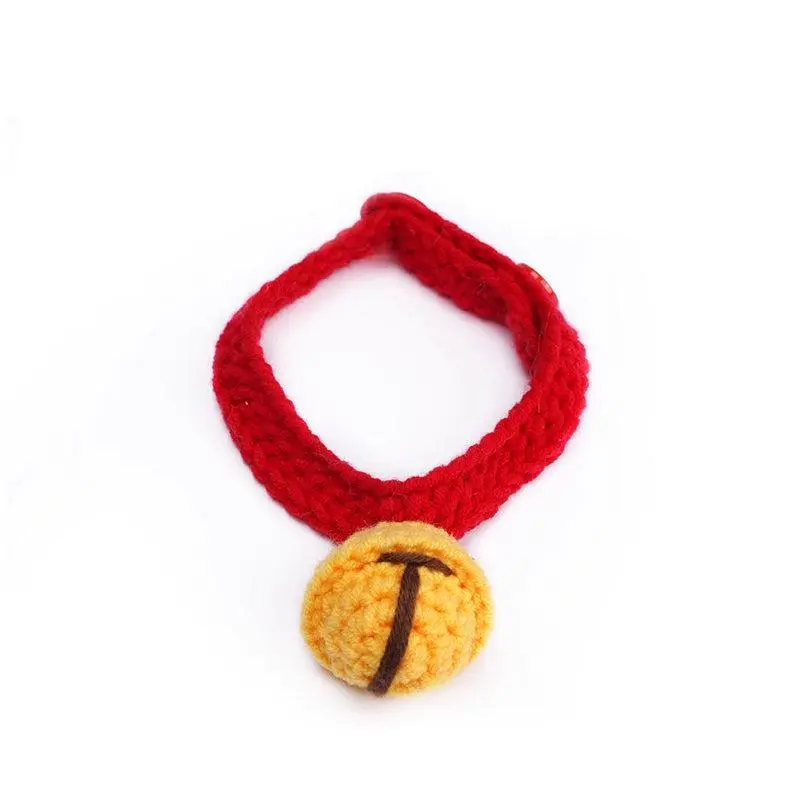 Jingle Bell Pet Collar - Soft Milk Cotton Cat Collar with Bell for Cats and Small Dogs, Cute Holiday Pet Collar, Adjustable Kitten Collar