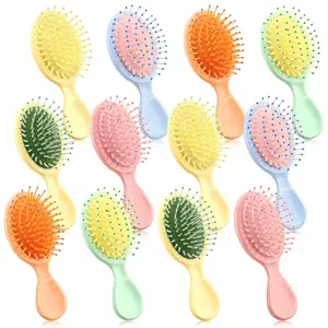 12 Pcs Bachelorette Party Favors, Bridesmaid Gifts, Stocking Stuffers for Women Teens Girls, Bulk Mini Wet Hair Brush for Summer Stuff, Spa Party Supplies, Travel Small Hair Brush