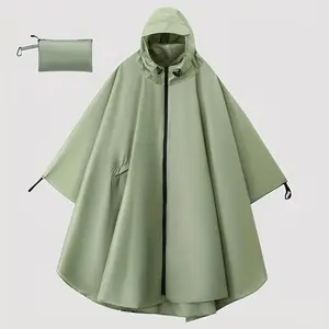 One-piece zipper hoodie and raincoat