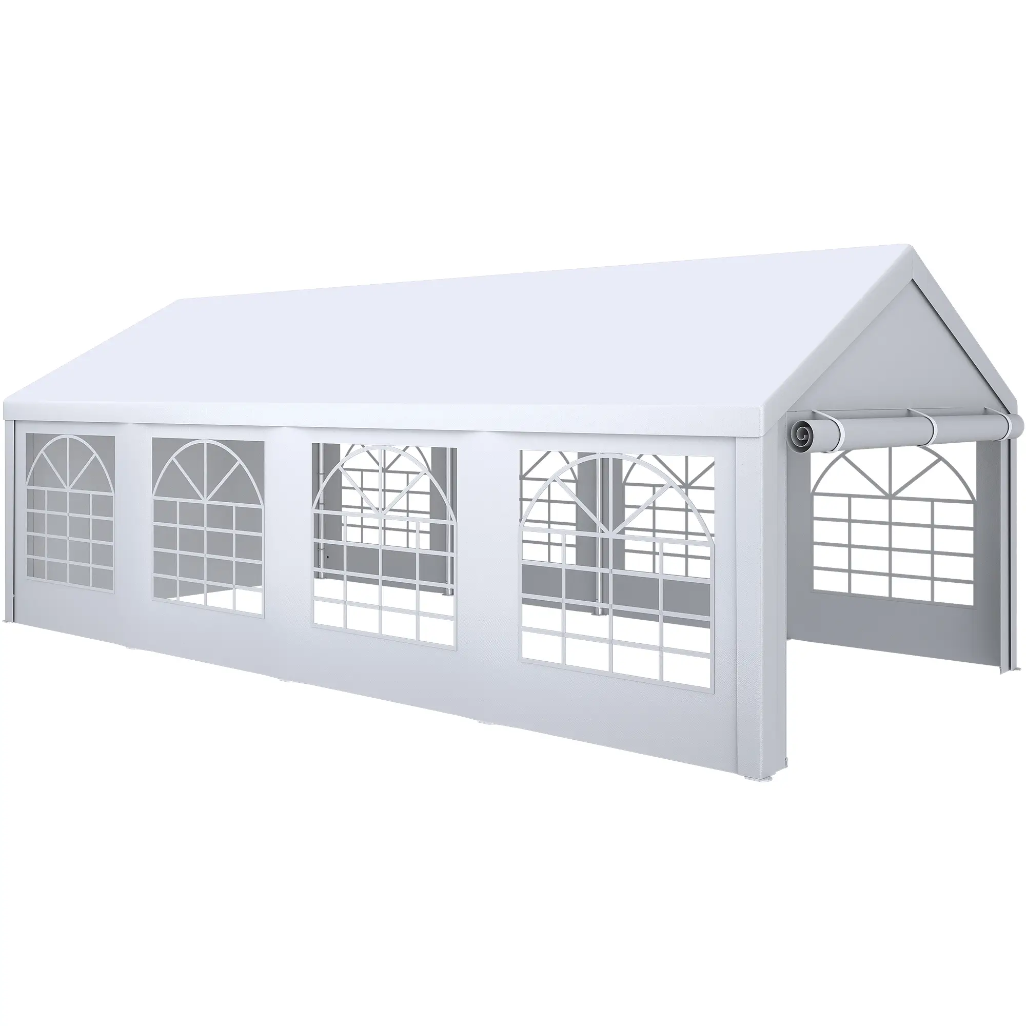 YITAHOME 20x40 ft Party Tent Outdoor Wedding Event Shelters Heavy Duty Upgraded Galvanized Canopy with Large White Roof, Removable Sidewalls & 4 Stora