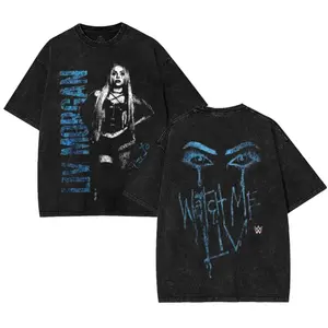 2025 Limited Edition Liv Morgan Washed T-shirt, WWE Shirt, Streetwear for WWE Fans, Full Size, Full Color, Men's Oversized 100% Premium Cotton T-Shirt graphic tee