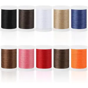 10 Spools Extra  Upholstery Thread, Bonded Nylon Thread Leather Threads for Sewing Machine for Sewing 10 Colors, 218 Yards Heavy Duty Threads for Machine, , Hand, Craft,DIY and Denim Leather