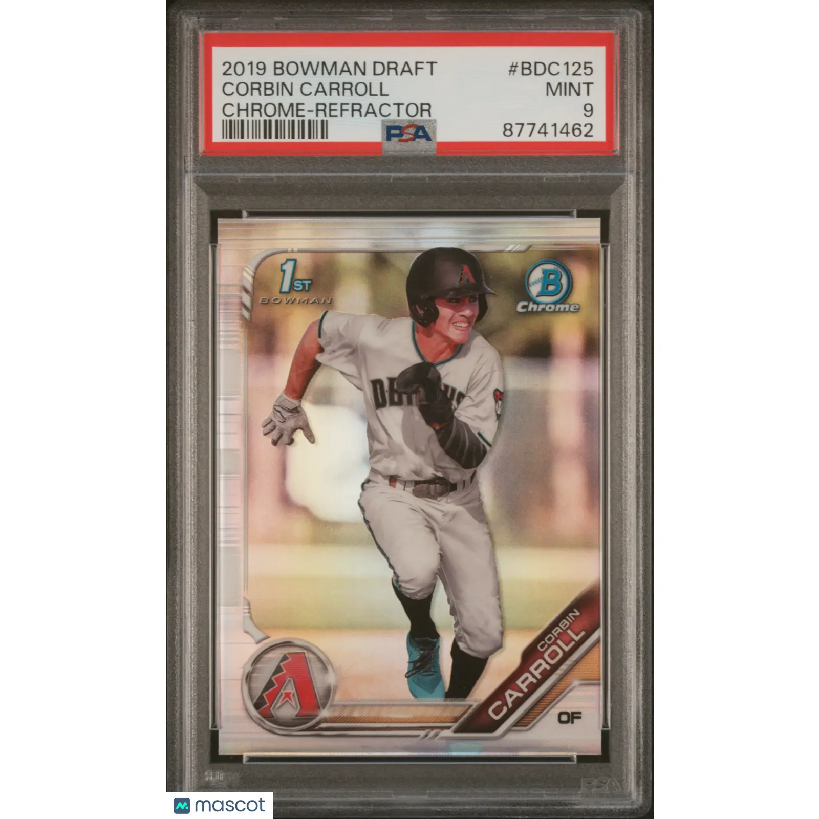 2019 Bowman Draft Corbin Carroll Chrome Refractor #BDC125 PSA 9