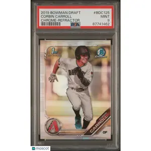 2019 Bowman Draft Corbin Carroll Chrome Refractor #BDC125 PSA 9