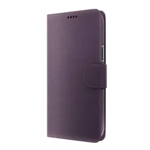 iPhone EMF Blocking Vegan Leather Wallet Phone Case - Purple