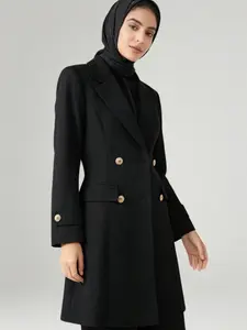 Women's Elegant Office Blazer Jacket, Lightweight Fabric, Dual Button Design, Pockets & Waist Closure, Long Sleeve, Spring/autumn Wear