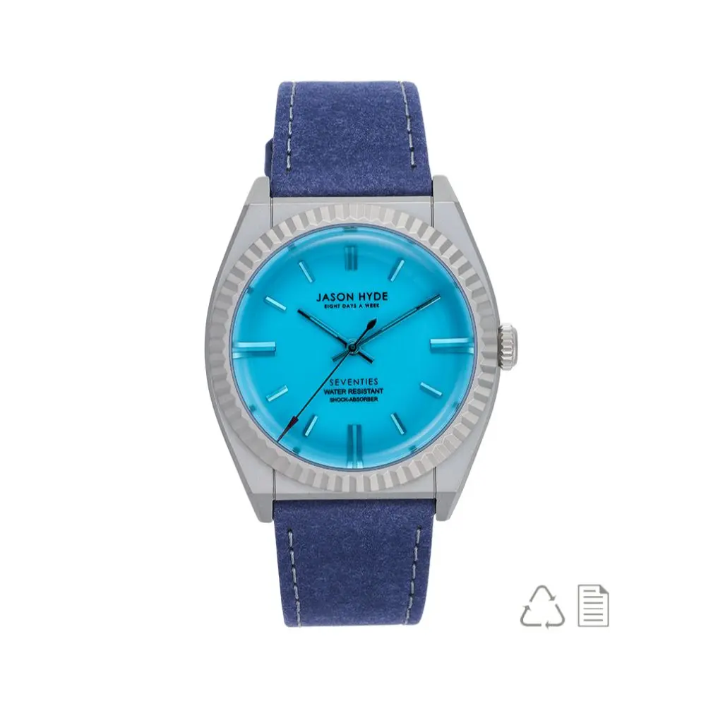 #AMBER | 40MM WATCH BLUE DIAL - BLUE STRAP