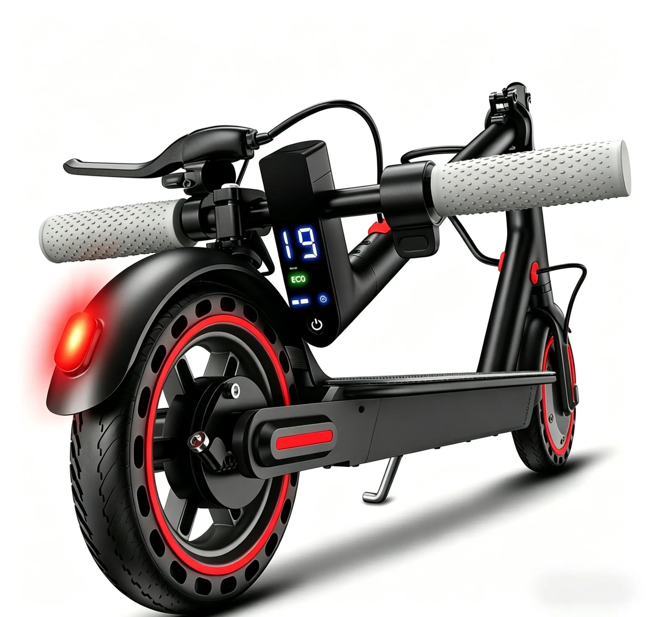 Adult Folding Electric 2-Wheel Stunt Scooter - 350W Motor, 8.5-in Solid Tires, Display Screen, 3-Speed Adjustment, Large Capacity Battery, Portable for Urban Commuting, 2-wheel Stunt Scooters, Two-Wheel electric Scooters