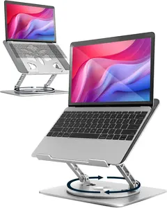 Adjustable Laptop Stand for Desk - Portable Laptop Riser with Rotating Base, Foldable Aluminum Computer Stand,  Laptop Holder for MacBook Pro/Air    Notebook up to 15.6" ()