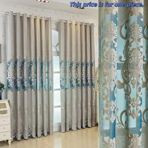1PC Luxurious European Hollow Embroidered Curtains, High-End Elegant Drapes for Living Room Bedroom Balcony Villa, Palace Style Curtains