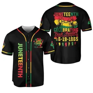 Juneteenth Baseball Jersey Celebrating Black Freedom 1865 – June 19 1865 History Heritage Tee, Freedom Day Holiday Gift Clothing