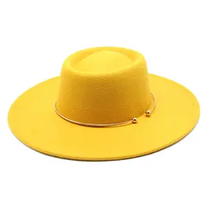 Round Radiant Widebrim Fedora- Yellow