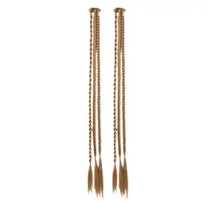Three Strand Braided Hair Extensions Natural Twisted Water Drop Clip Braids for Women