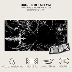 Cybersigilism Desk Mat, Barbed Dominion Inspired Mouse Pad, Gaming Pad, Anime Desk Accessory, Computer Workstation Decor, Otaku Gift