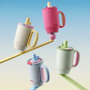 Insulated Coffee Mug | Leak-Proof Tumbler with Straw, Large Capacity & Cute Design for WomenOffice Drinkware Flasks Water Bottles Bottled Portable tiktokshopspringglowup