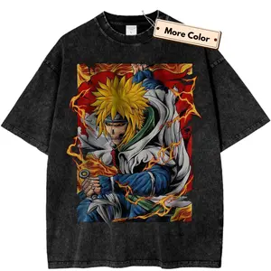 Skull Minato Namikaze Shirt, Naruto Shirt, Anime Shirt, Vintage T-Shirt, Vintage Tee Crew Neck, Trending T-shirt graphic