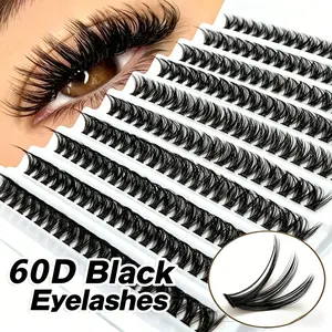200pcs D-Curl Fluffy 60D Black Lash Clusters deliver thick, voluminous cat-eye volume with a soft, natural finish. Lightweight and comfortable for all-day wear, these individual lashes are perfect for easy DIY extensions