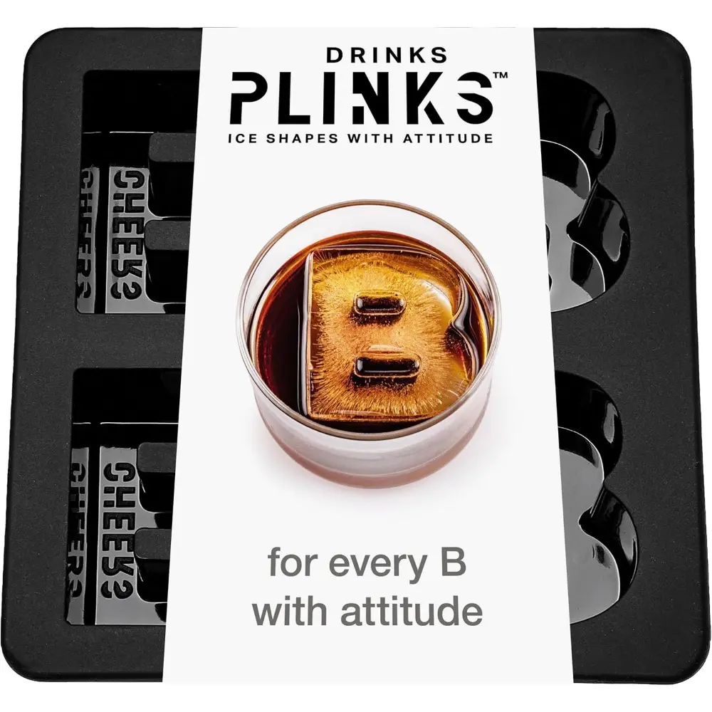 Silicone Ice Cube Mold Tray-Custom Letter B. Personalized Monogram Big Ice Cube Molds for Beverages and Customized Gifts with Initials. Alphabet Mold for Every Name.