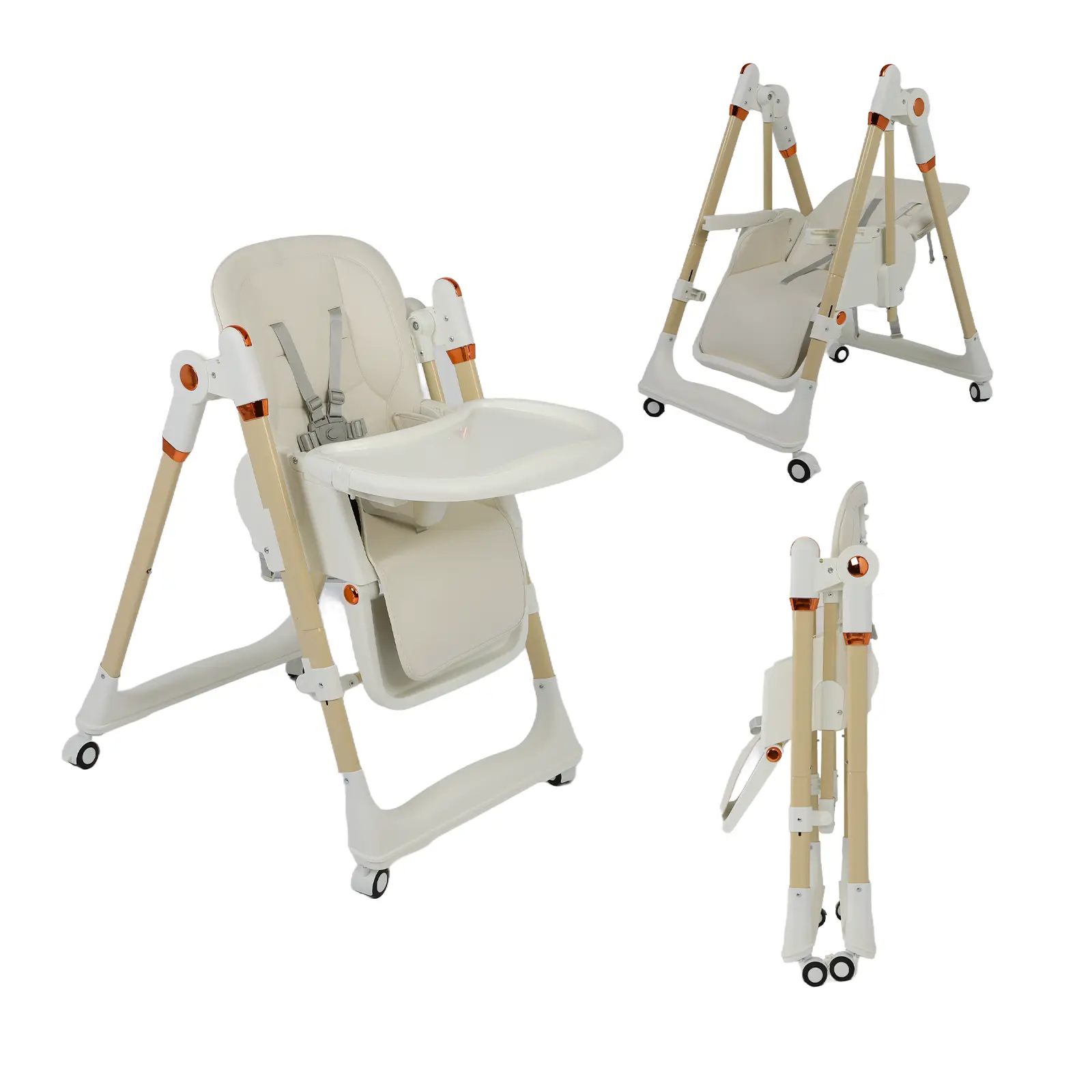 Coconut Milk White + Swivel Casters