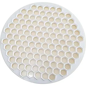 Circle Ravioli Mold - Small Holes, 121 Dough Rounds - 12.5" Dough Cutter, White Manti Maker for Homemade Pasta Making