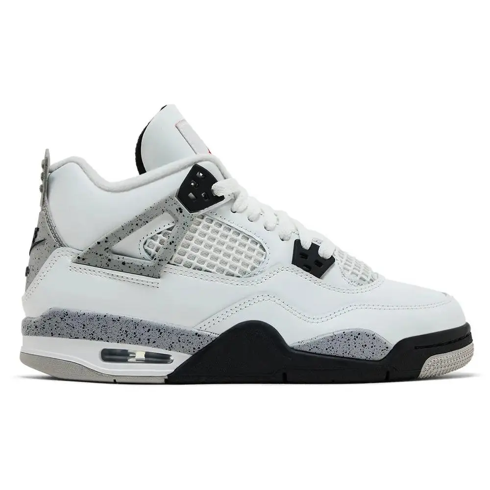 Air Jordan 4 Retro OG GS 'White Cement' 2025 Fashion Sneakers