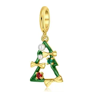 Dangle Christmas Tree Charm for Festive jewelry