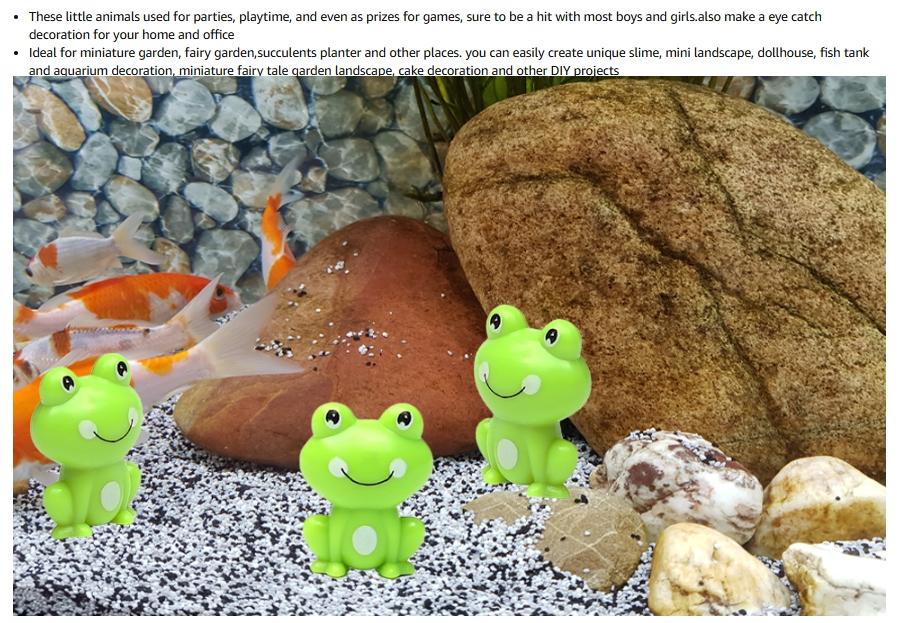 100 Pack Mini Green Plastic Frogs, Small Frog Figurine Tiny Frogs to Hide Fairy Garden Miniature Dollhouse Home Decor Frog Decorations for Party