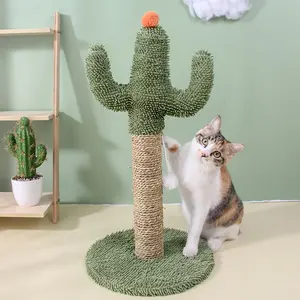 Interactive Cactus Cat Scratching Board Toy for Indoor Cats - Durable Sturdy Construction and Unique Design for Fun Interactive Play