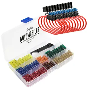 120 Assorted Fuses with 10 Inline Fuse Holders Includes Fuse Puller Tool Great for Use on Cars