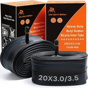 2-PCS Heavy Duty 20x3.0 E- Tubes 20"   Tubes Scharder Valve 20 X 3 Inner Tubes Compatible with E- 20 X 3.0/3.5 (76/89-406) Bicycle  Tire Tubes