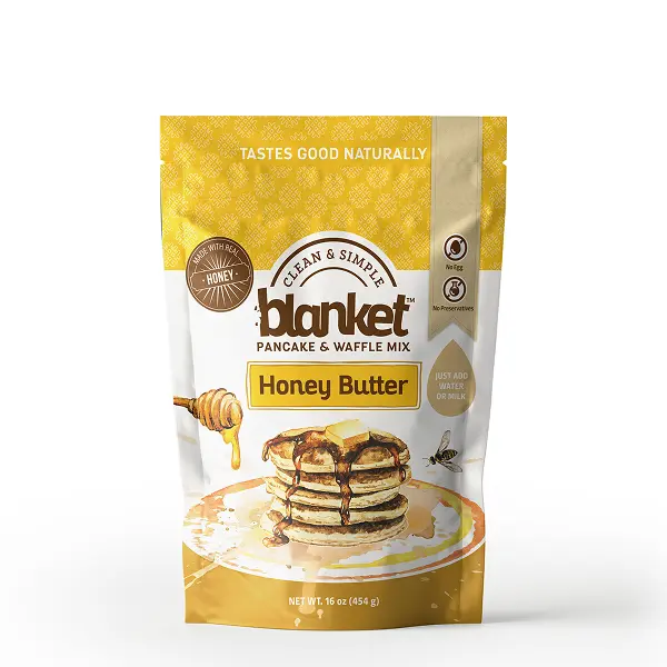 Honey Butter Pancake & Waffle Mix – Just Add Water, No Preservatives – Clean Breakfast Staple with Homestyle Taste – Non-GMO, Comfort Food Classic – 16 oz (1 Pack)