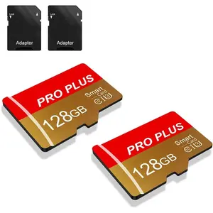 2 Pack TF Card 128GB with Adapter, High Speed Memory Card, UHS-I C10 A1 Memory TF Card for Tablet/Mobile Phone/Camera/ Audio/ Console (TF162 Red  128GB)