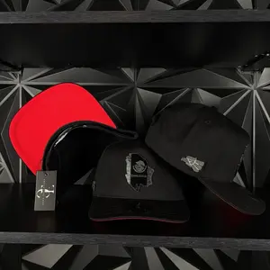 Chihuahua México estado SnapBack Hat-Black/Red Visor Cotton Cap
