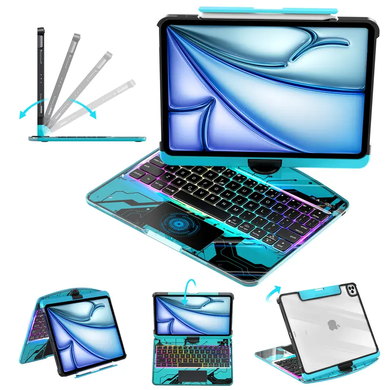 Transparent Y2k Purple iPadCase Compatible with Apple iPad (8.3