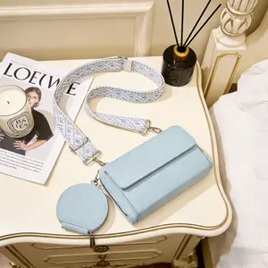Cell Phone Crossbody Lanyard with Zipper Pouch PU Leather Crossbody Phone Bags Purses with Strap Wallet