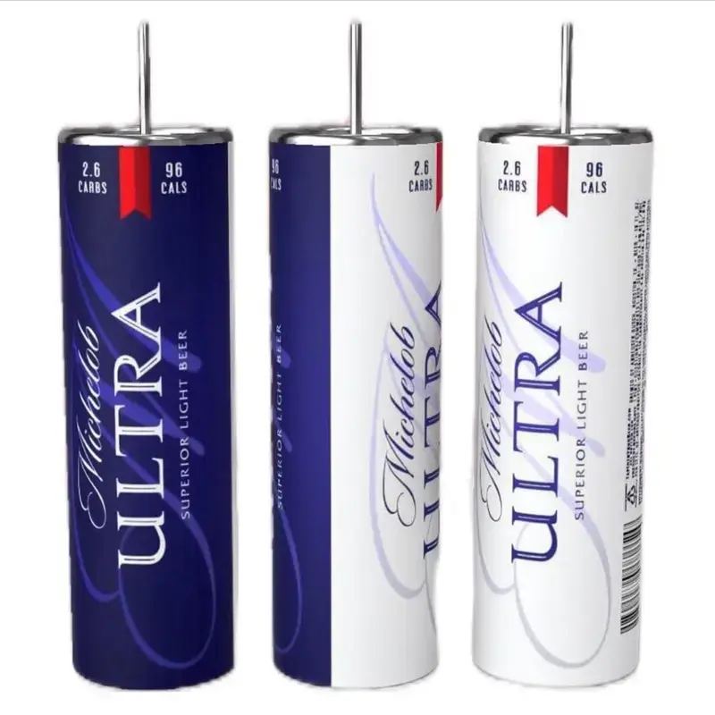The Sip District. Ultra Beer Inspired Tumbler 20oz/40oz with Handle – Stainless Steel Vacuum Insulated Travel Mug, Glitter Skinny Drinkware Cup with Metal Straw, Beer Lover Gift oky me