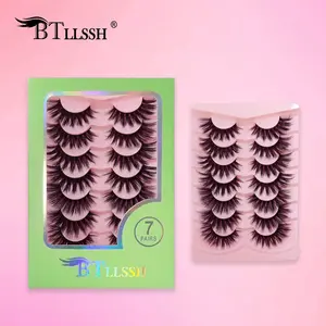 Btllssh Gift Box Ultra-Long Barbie Style Thick False Eyelashes 19mm, Thin Exaggerated CC Curl, Non-Toxic Solid Makeup Extension