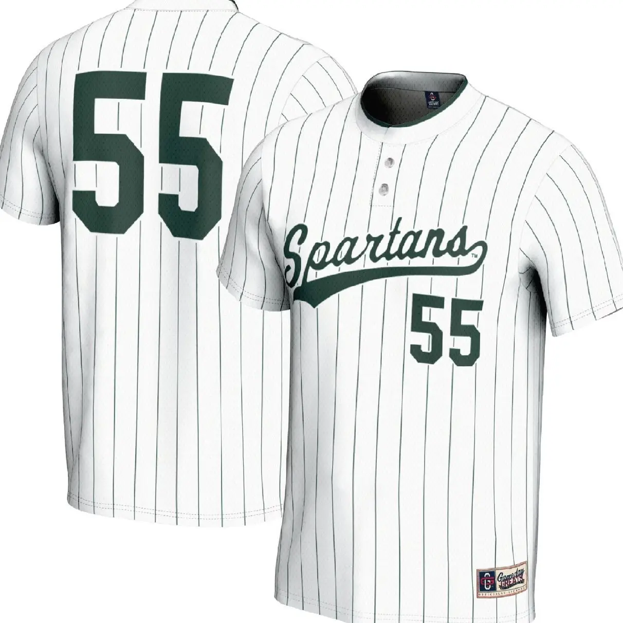 #1 Michigan State Spartans GameDay Greats Unisex Lightweight Softball Fashion Jersey - White