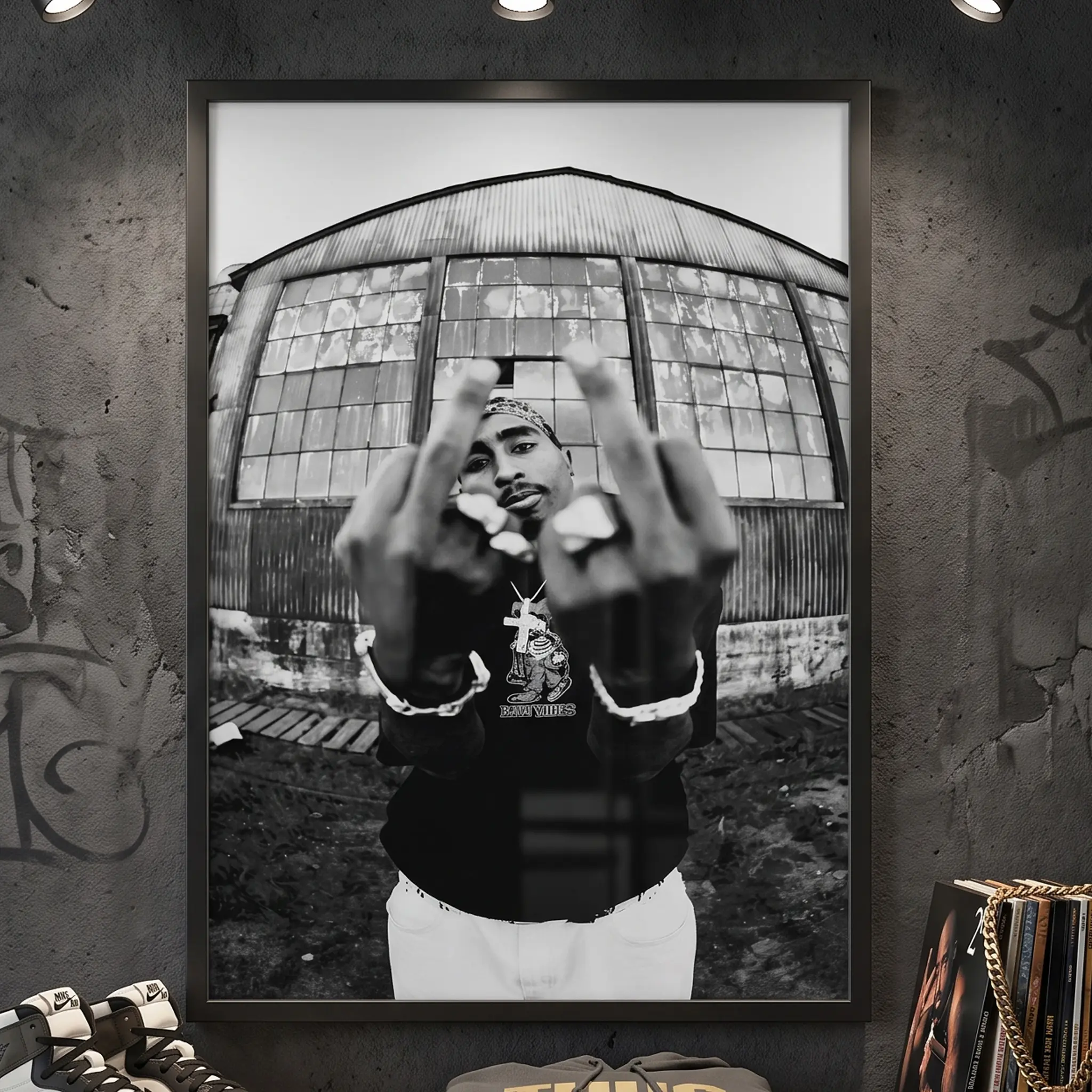 Tupac Shakur 2Pac Rapper Artistic Unframed Canvas Poster - Pocket Art Print, Home Decor Ornament, Room Decor (Home Supplies Wall Art)