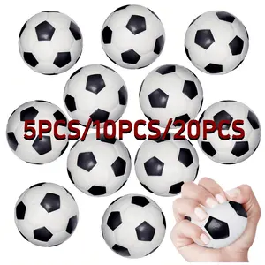 5pcs/10pcs/20pcs Football Stress Balls, Mini Soccer Party Balls, Birthday Squeeze Foam Sports Ball, Relieve Stress and Anxiety, Christmas Gift, Body Decompression Ball, Stress Relief Ball