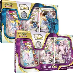 Rip and ship Pokémon Origin Forme Dialga/Palkia VSTAR Premium Collection Set - Includes Foil Cards , Pin, Metallic Coin & Booster Packs for TCG Enthusiasts