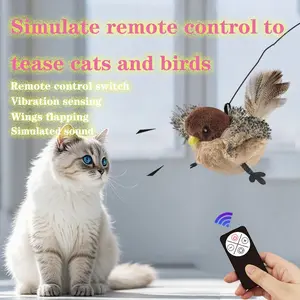 Interactive Cat Dog Plush Toy, Realistic Dynamic Bird Design, Durable Fun Indoor Outdoor Play Accessory, Engaging Pet Toy