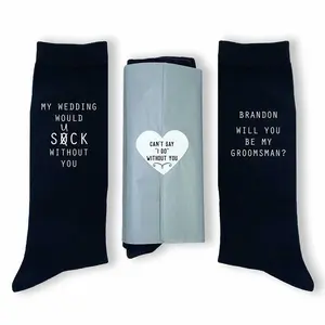 Groomsmen Proposal Socks Personalized with a Name