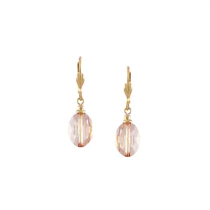 Amanda Earrings  -  Light Peach Drop Earrings