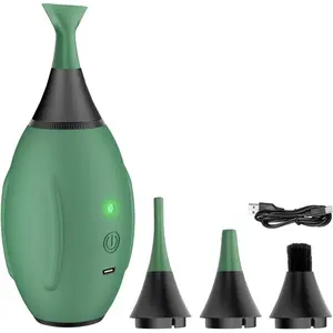 LENSGO Electric Air Blow,Camera Cleaning Kits with 4 Cleaning Heads for CMOS/Regular/Crevice Clean and Brush, 4.0kPa Dust Removal Type C Charge (Green)
