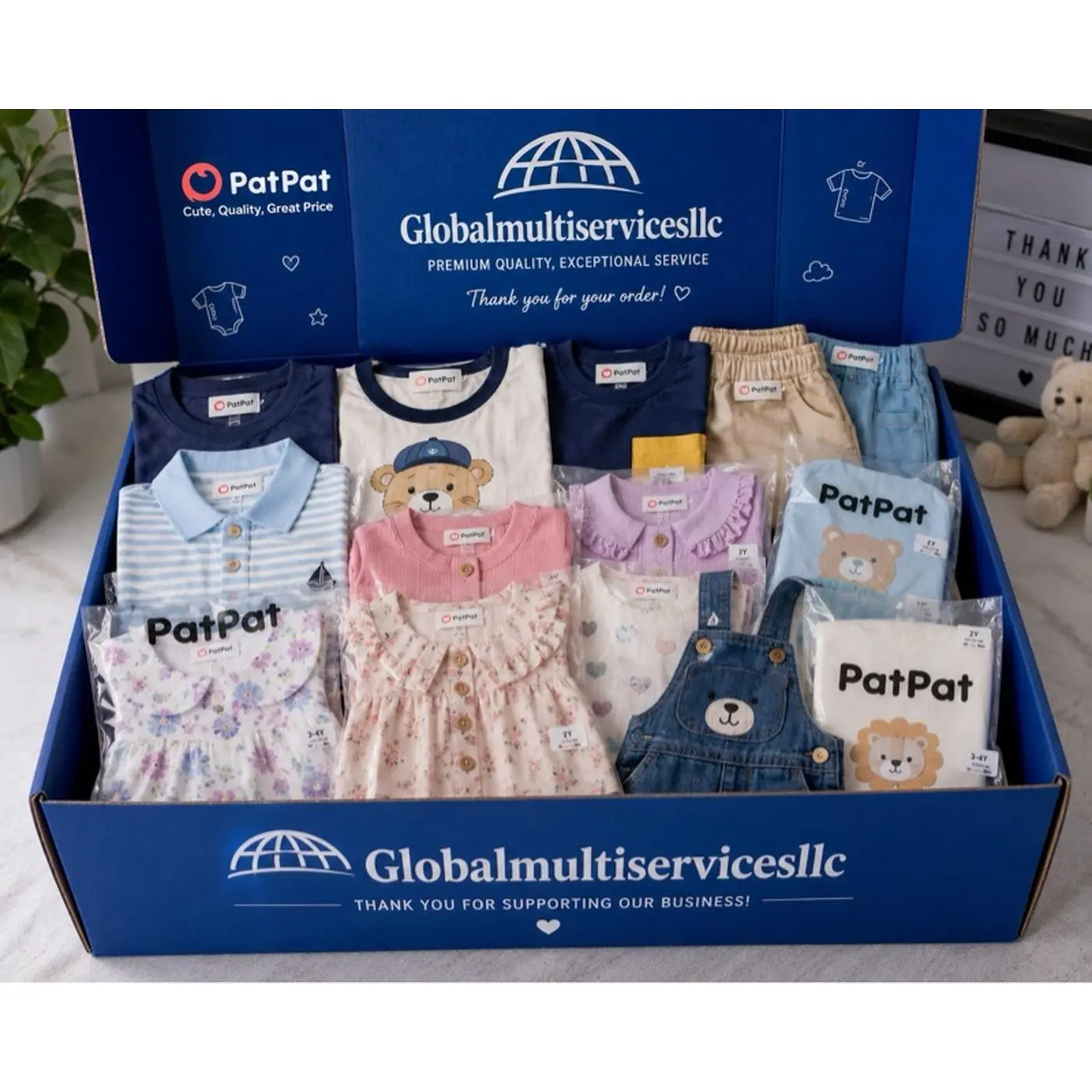 100 bags Patpat 2 set in each bagsGlobalmultiservicesllc Baby Clothing Set - Soft Fabric, Adorable Designs - Ideal for Daily Wear & Special Occasions