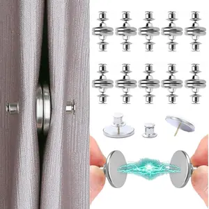 20 Counts Magnetic Curtain Clips,Magnetic Suction Lock Curtain Magnets Stop Light Infiltration Maintain Curtain Closure for Office Bedroom Home Curtains